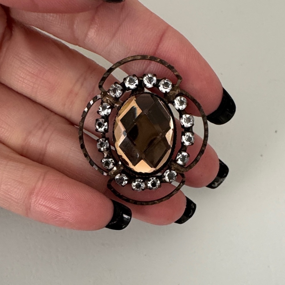 Elegant Gold and Silver Brooch - Picture 4 of 4
